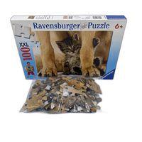 Puzzle - Chien et chaton - 100 pièces - éd.2004 - Reconditionné thumbnail image 3