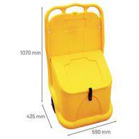 Bac à sel/sable mobile + joint/grenouillère 75L jaune - Image 2