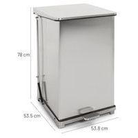 Conteneur à pédale industriel - 152 L, Coloris : Gris thumbnail image 4