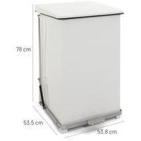 Conteneur à pédale industriel - 152 L, Coloris : Blanc thumbnail image 3