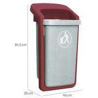 Poubelle urbaine Elégance 50 L gris/grenat SULO - Image 4