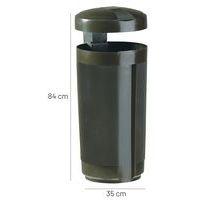 Poubelle extérieure Prima Linea 50 L Brun sienne - Image 4