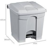 Poubelle plastique agroalimentaire 30 L gris thumbnail image 2
