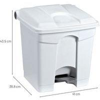 Poubelle plastique agroalimentaire 30 L blanc thumbnail image 4