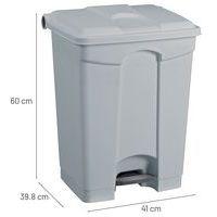 Poubelle plastique agroalimentaire 45 L gris - Image 3