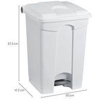 Poubelle plastique agroalimentaire 70 L blanc - Image 4