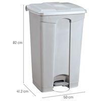 Poubelle plastique agroalimentaire 90 L gris thumbnail image 4
