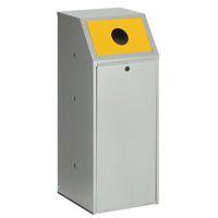 Poubelle de tri sélectif en acier - jaune 70L - Image principale