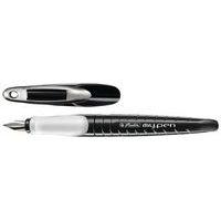 Lot de 6 Stylo plume my.pen, plume: M, noir / blanc - Image principale