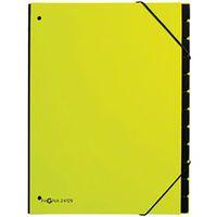 Lot de 6 Classeur à soufflet tendan., A4, 10 comp. vert tilleul - Image principale