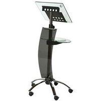 Pupître de conférence mobile finition chromé - Image principale