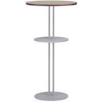 Mange-debout Roxane + tablette piètement 2 tubes Ø 60 cm