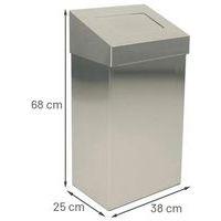 Poubelle métallique - 50 L - 38 x 68 x 25 cm Gris thumbnail image 3