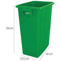 Collecteur tri sélectif sans couvercle 60 L Vert - Image 4