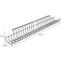 Goulotte passe-câbles ouverte Twin-Larg 18.5-Long 79-Ht 10 cm Argent - Image 4