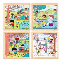 Puzzles des saisons - ensemble de 4 - Educo