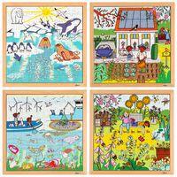 Puzzles sur la nature et le climat - ensemble de 4 - Educo