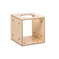 Cube rampant avec 3 cotés fermés et 1 ouverture ronde - Educo