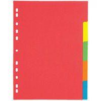 Set de 12 Intercalaire carton, A4, 5 touches, 5 couleurs - Image principale
