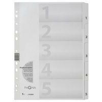 Lot de 12 Intercalaire en carton chiffres 1 - 5, A4, 5 touches - Image principale