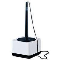 Stylo-bille sur socle i-Line, plastique, blanc/noir - Image principale