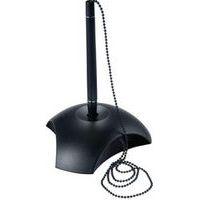 Lot de 6 Stylo à bille sur socle DELTA, plastique, noir - Image principale