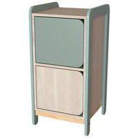 Meuble colonnes + portes Lili 1 col/2 portes Ht 98 cm kaki - Image principale