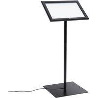 Porte-menu noir incliné LED - Image principale