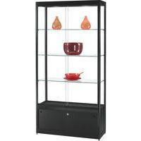 Vitrine d'exposition - 1000 x 400 x 2000 mm et placard - Manutan Expert - Image principale