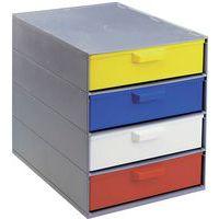 Bloc 4 plateaux-tiroirs couleurs panachées XM - Image principale