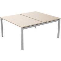 Bureau droit Bench 2 places Inesa Chêne 140 cm - Image principale