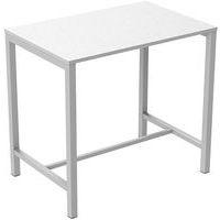 Table de réunion haute Jona Plateau Blanc Long  : 120 cm - Image principale