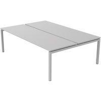 Bureau droit Bench 2 places Inesa Blanc 240 cm - Image principale