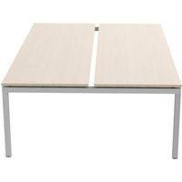 Bureau droit Bench 2 places Inesa Chêne 240 cm thumbnail image 4