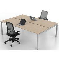 Bureau droit Bench 2 places Inesa Chêne 240 cm - Image 2