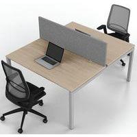 Bureau droit Bench 2 places Inesa Chêne 140 cm - Image 4