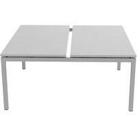 Bureau droit Bench 2 places Inesa Blanc 160 cm thumbnail image 4