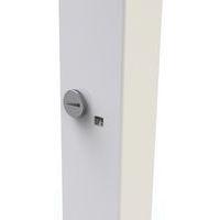 Bureau droit Inesa avec pied réglable en T Chêne 180 cm - Image 3