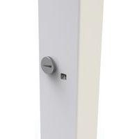 Bureau droit Inesa avec pied réglable en T Blanc 140 cm - Image 4