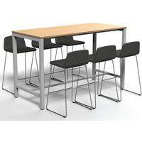 Table de réunion haute Jona Plateau  Chêne Long  : 180 cm thumbnail image 3