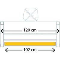 Goulotte inclinable 120 cm Blanc - Image 2