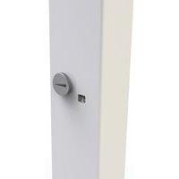 Bureau droit Inesa avec pied réglable en T Blanc 200 cm - Image 5