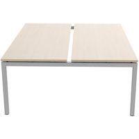 Bureau droit Bench 2 places Inesa Chêne 200 cm - Image 4