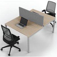 Bureau droit Bench 2 places Inesa Chêne 120 cm thumbnail image 2