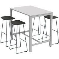 Table de réunion haute Jona Plateau Blanc Long  : 120 cm - Image 5