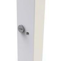 Bureau droit Inesa avec pied réglable en T Blanc 180 cm - Image 4