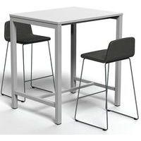 Table de réunion haute Jona Plateau Blanc Long  : 100 cm thumbnail image 2