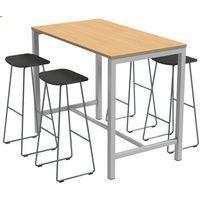 Table de réunion haute Jona Plateau  Chêne Long  : 140 cm thumbnail image 4