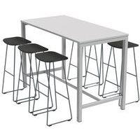 Table de réunion haute Jona Plateau  Blanc Long  : 160 cm thumbnail image 5