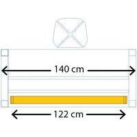 Goulotte inclinable 140 cm Blanc - Image 3